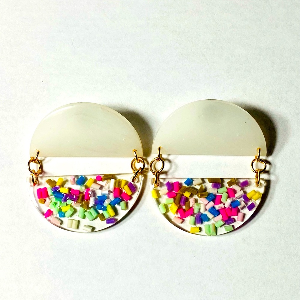 Handmade resin earrings